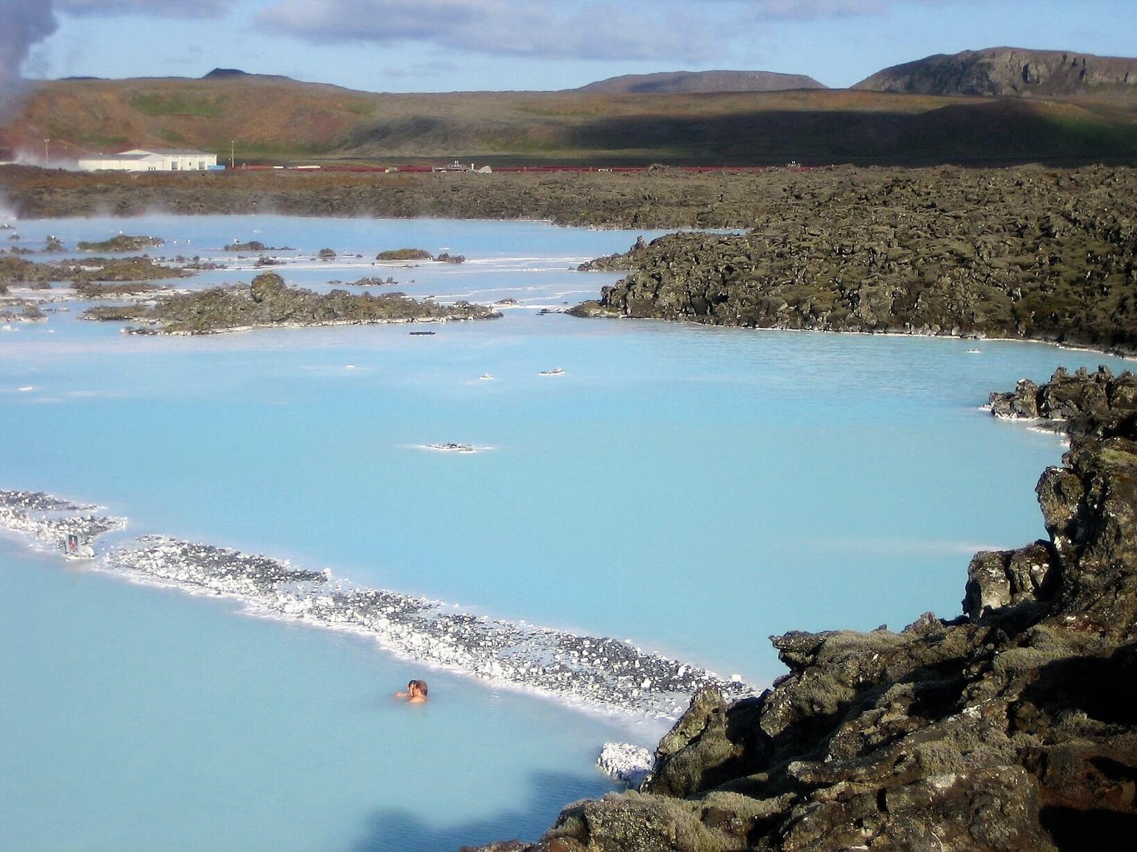 Healing waters of the Blue Lagoon in Iceland