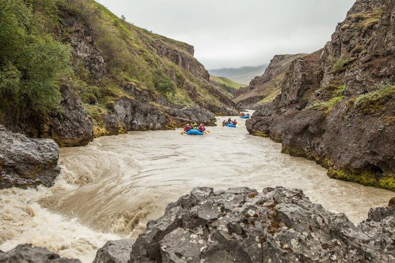 Rafting extremo en el norte de Islandia