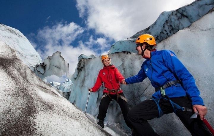 Climb and hike on the Vatnajokull Glacier, largest glacier in Europe.