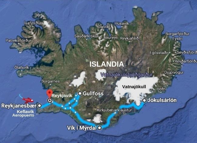 Ruta por Círculo Dorado y Costa Sur de Islandia con el coche alquilado