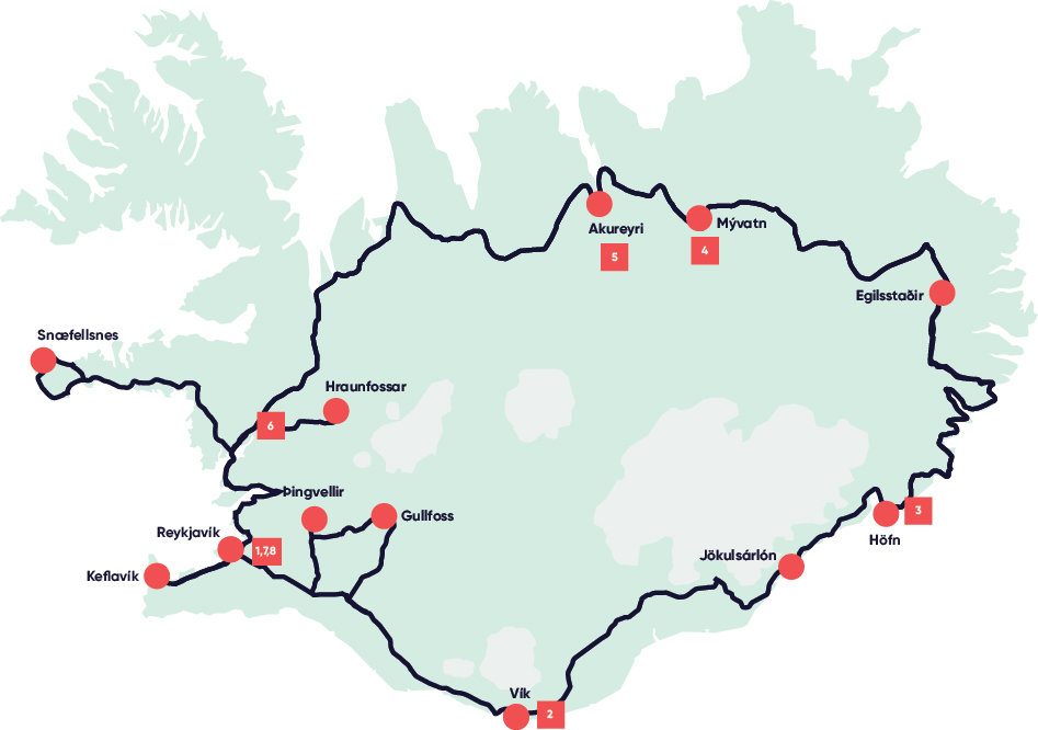 maravillas de islandia 2025 mapa