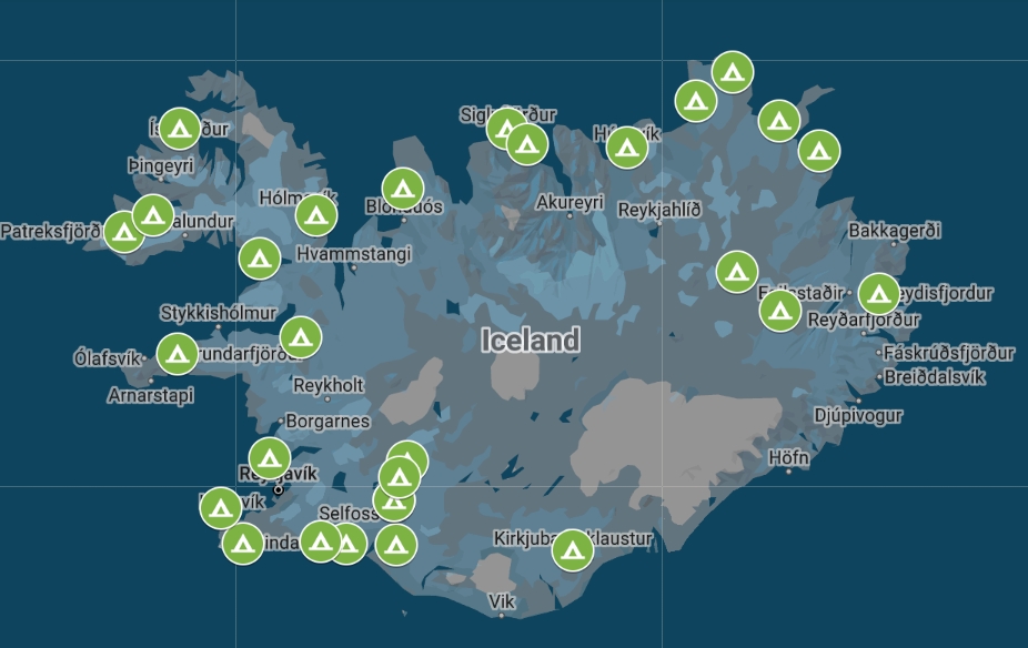 camping card map 2025