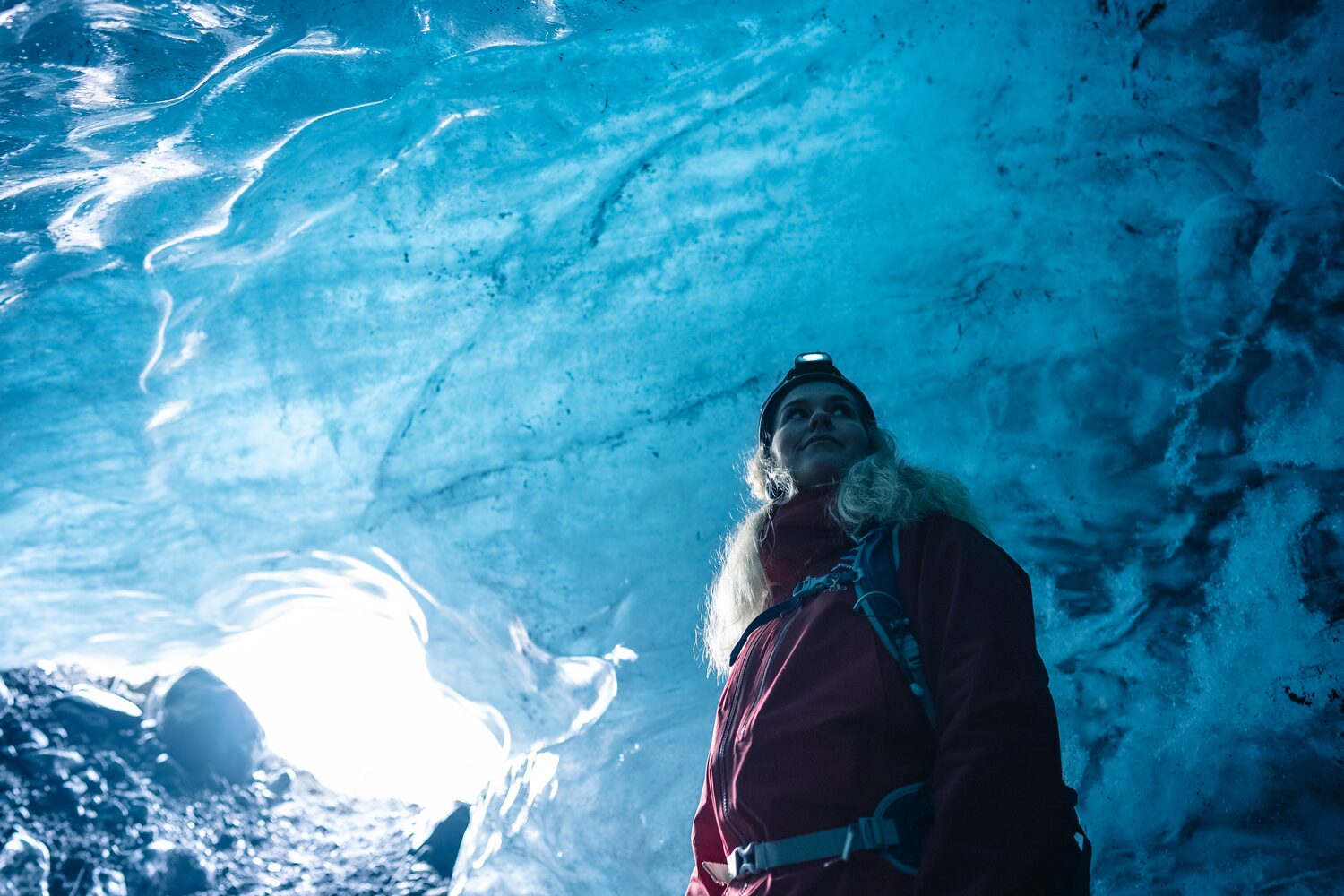 Falljokull Vatnjokull cueva hielo glaciar Islandia