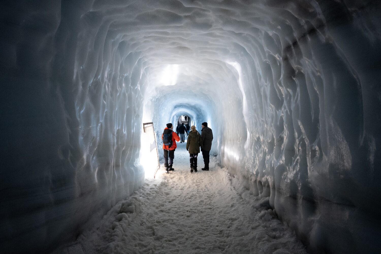 dentro del glaciar Langjokull islandia