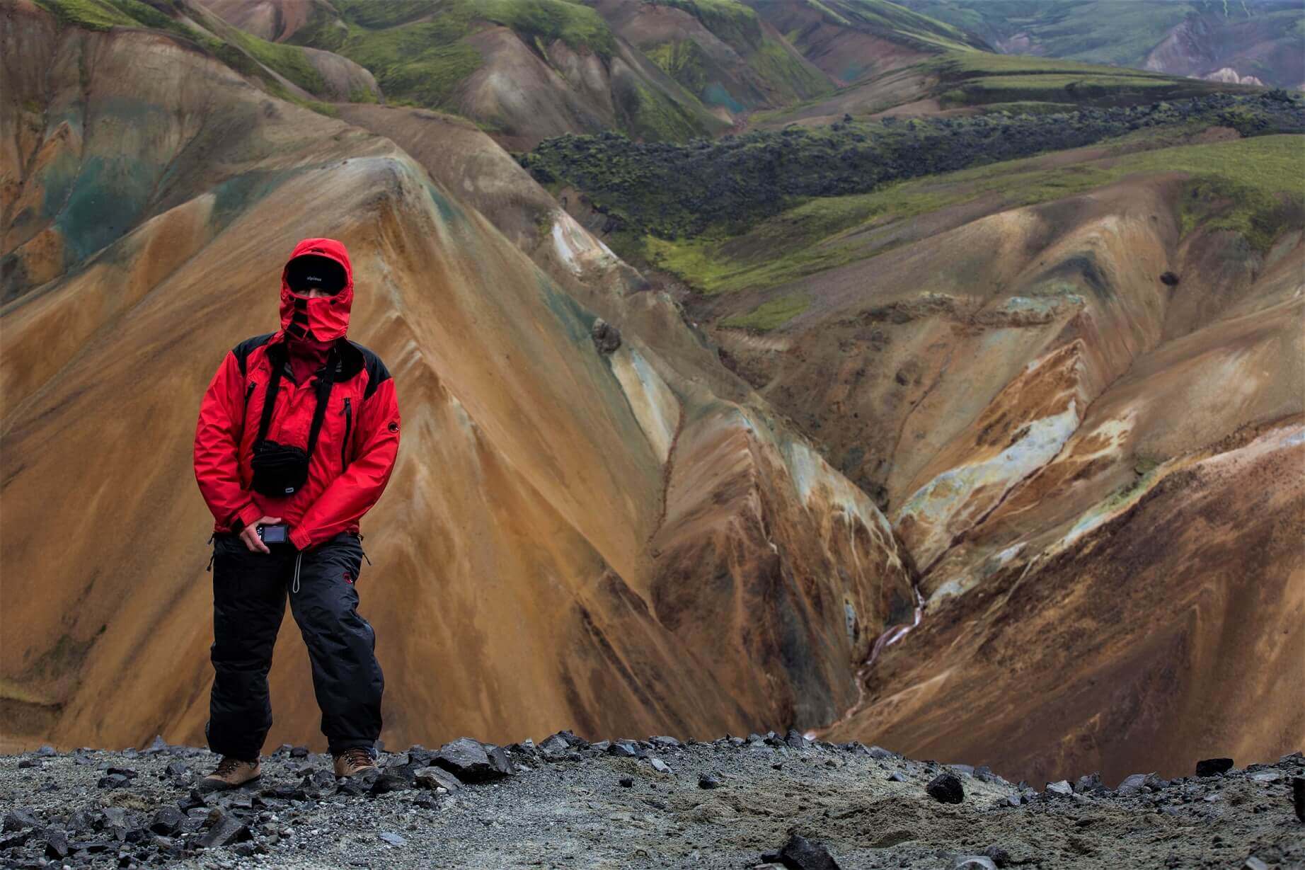 See the beautiful rainbow mountains of Landmannalaugar in Iceland.