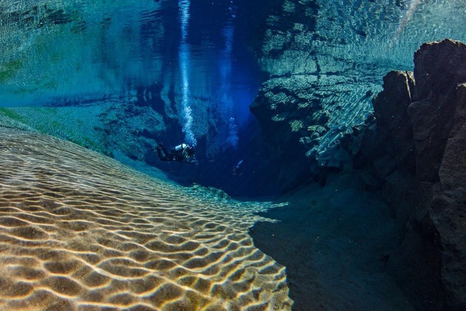 Diving in Silfra, Thingvellir National Park