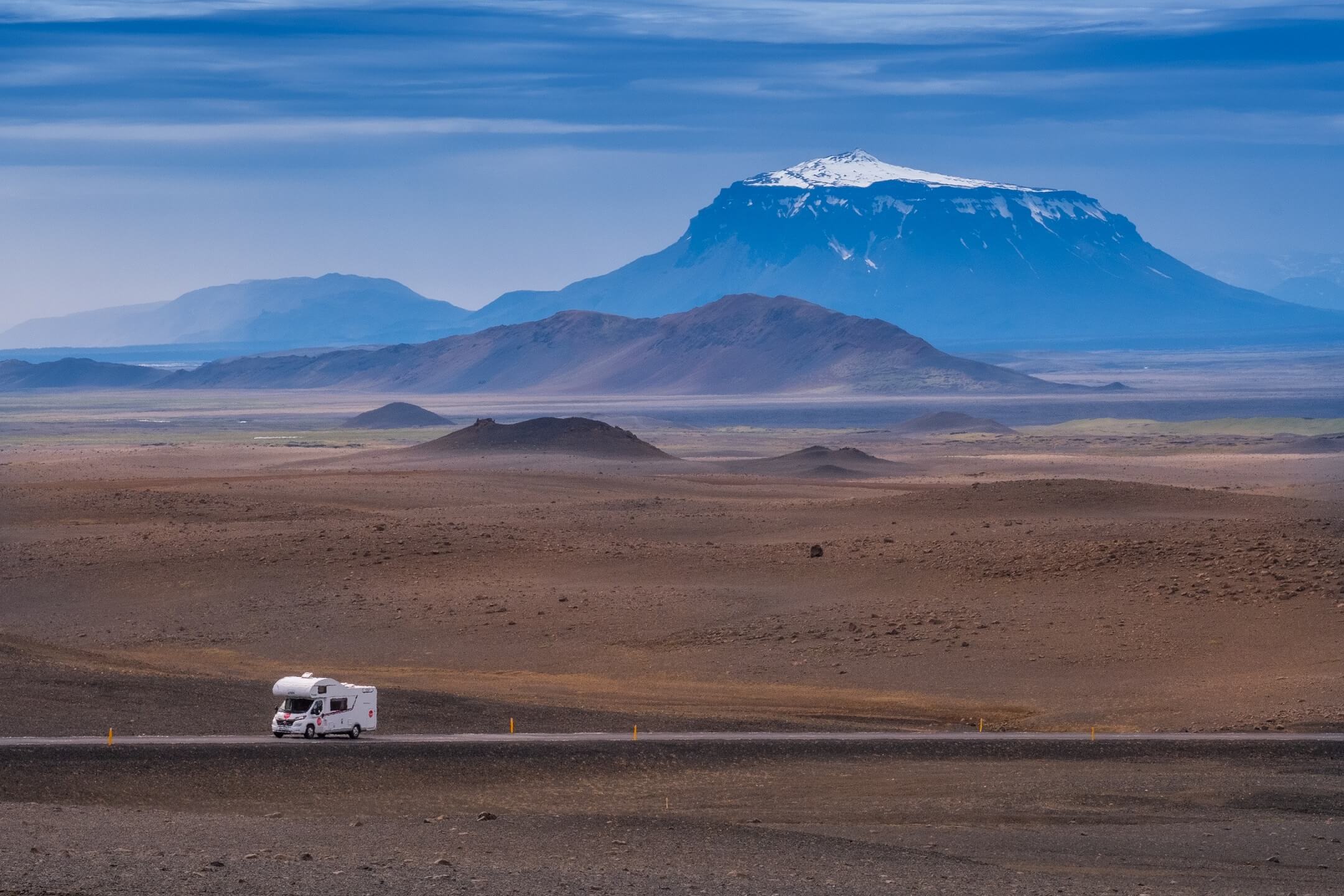 Large luxury motorhome on Iceland
