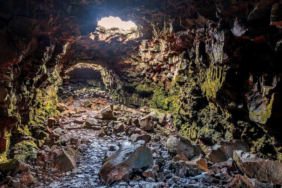 Lava cave in Iceland