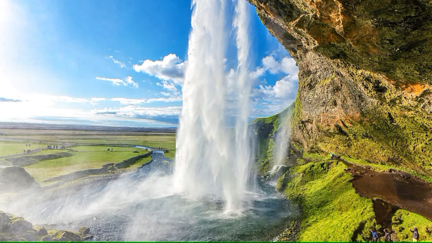 cascada Seljalandsfoss islandia verano