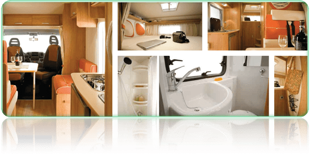 fotografías del interior Interior de la autocaravana