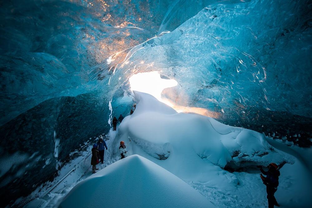 Cueva de hielo en Islandia