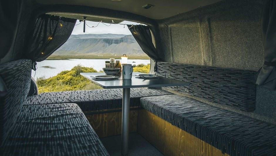 Interior Camper 4*4 for 3 people in Iceland